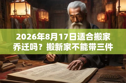 2026年8月17日适合搬家乔迁吗？搬新家不能带三件东西