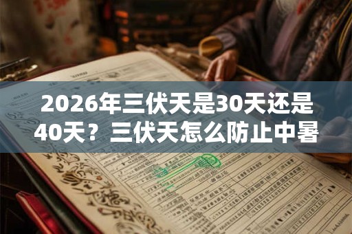 2026年三伏天是30天还是40天？三伏天怎么防止中暑？