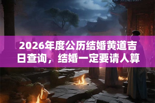 2026年度公历结婚黄道吉日查询，结婚一定要请人算日子吗