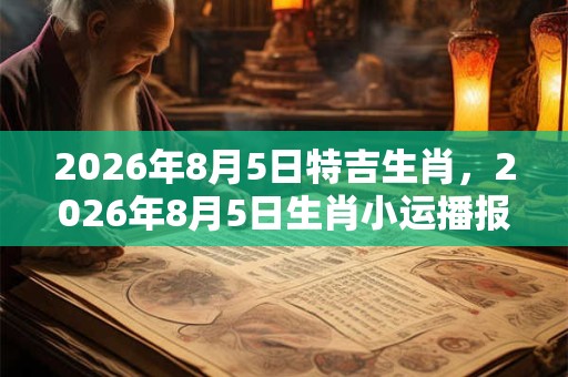 2026年8月5日特吉生肖，2026年8月5日生肖小运播报