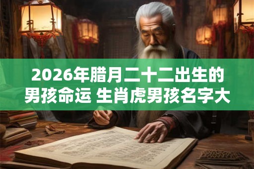 2026年腊月二十二出生的男孩命运 生肖虎男孩名字大全 2026年腊月二十二出生的男孩命运 生肖虎男孩名字大全