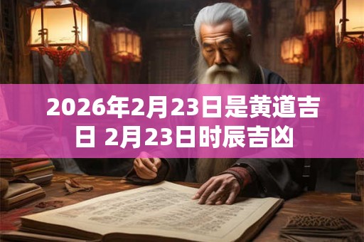 2026年2月23日是黄道吉日 2月23日时辰吉凶