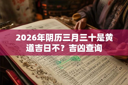 2026年阴历三月三十是黄道吉日不？吉凶查询