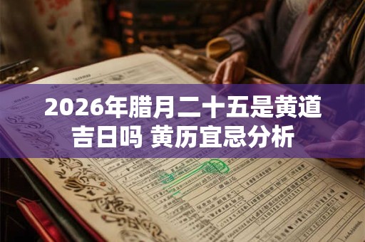 2026年腊月二十五是黄道吉日吗 黄历宜忌分析