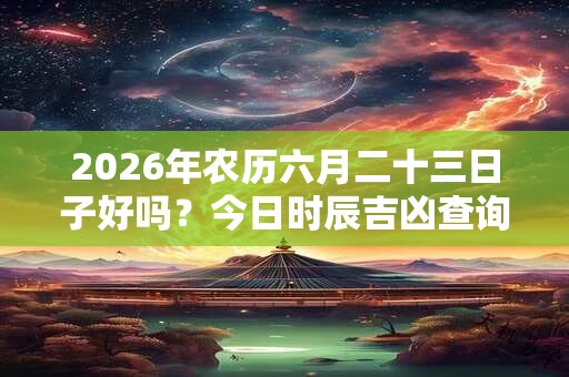 2026年农历六月二十三日子好吗？今日时辰吉凶查询