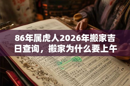 86年属虎人2026年搬家吉日查询，搬家为什么要上午搬