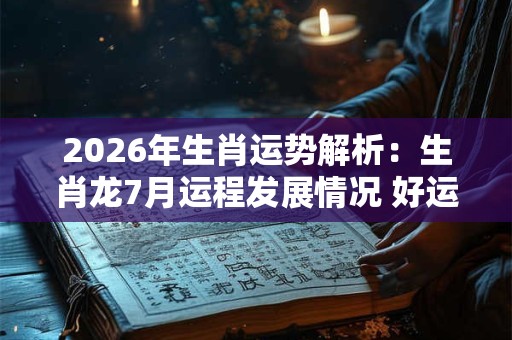 2026年生肖运势解析：生肖龙7月运程发展情况 好运到来水到渠成