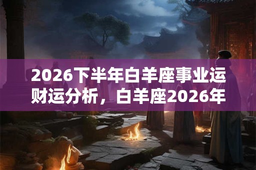 2026下半年白羊座事业运财运分析,白羊座2026年工作运势怎么样 2026下半年白羊座事业运财运分析,白羊座2026年工作运势怎么样