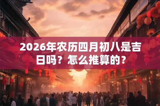 2026年农历四月初八是吉日吗？怎么推算的？