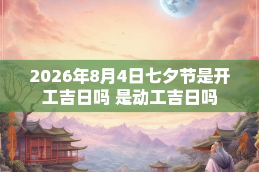 2026年8月4日七夕节是开工吉日吗 是动工吉日吗