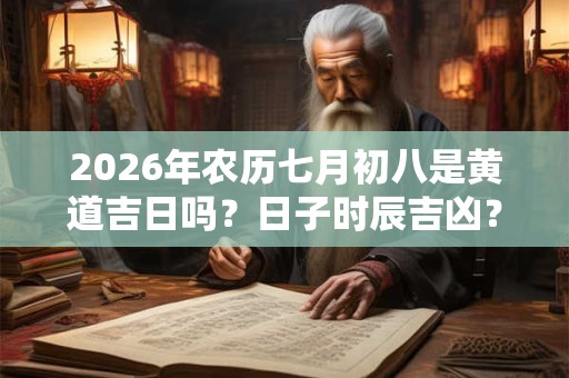 2026年农历七月初八是黄道吉日吗？日子时辰吉凶？