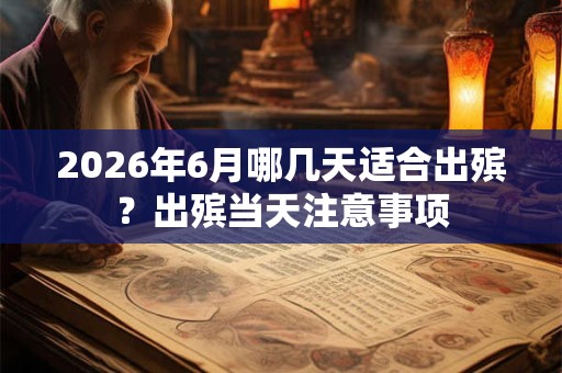 2026年6月哪几天适合出殡？出殡当天注意事项