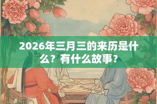 2026年三月三的来历是什么?有什么故事? 2026年三月三的来历是什么?有什么故事?