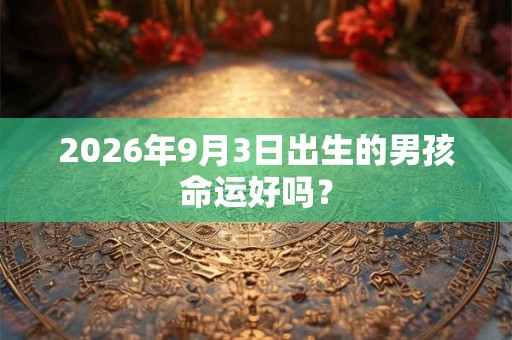 2026年9月3日出生的男孩命运好吗? 2026年9月3日出生的男孩命运好吗?