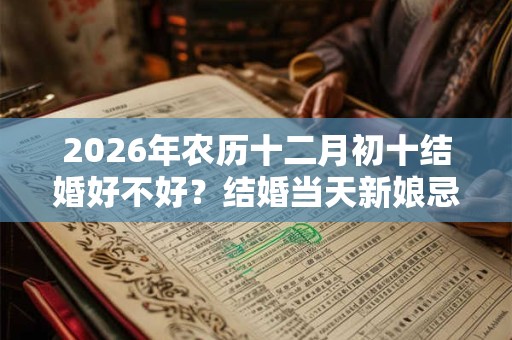 2026年农历十二月初十结婚好不好?结婚当天新娘忌讳什么? 2026年农历十二月初十结婚好不好?结婚当天新娘忌讳什么?