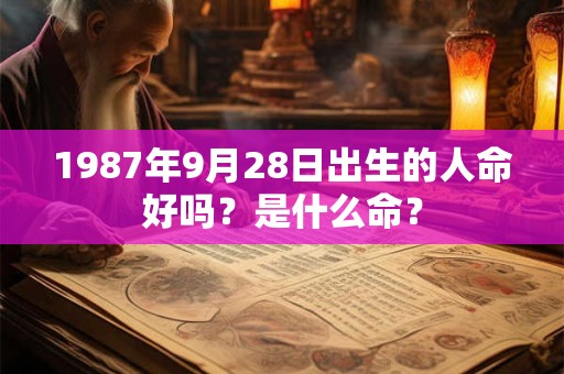 1987年9月28日出生的人命好吗?是什么命? 1987年9月28日出生的人命好吗?是什么命?
