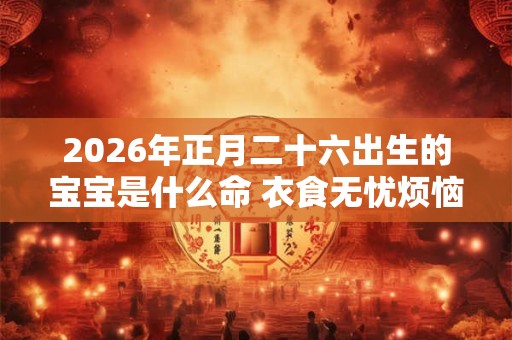 2026年正月二十六出生的宝宝是什么命 衣食无忧烦恼较少