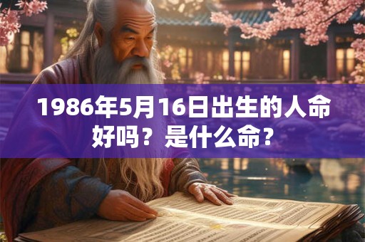 1986年5月16日出生的人命好吗?是什么命? 1986年5月16日出生的人命好吗?是什么命?