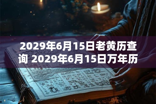 2029年6月15日老黄历查询 2029年6月15日万年历黄道吉日 2029年6月15日老黄历查询 2029年6月15日万年历黄道吉日
