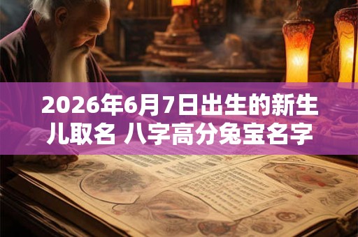 2026年6月7日出生的新生儿取名 八字高分兔宝名字 2026年6月7日出生的新生儿取名 八字高分兔宝名字