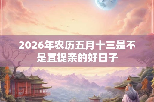 2026年农历五月十三是不是宜提亲的好日子