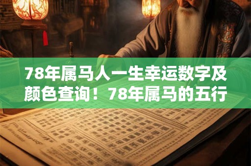 78年属马人一生幸运数字及颜色查询！78年属马的五行查询