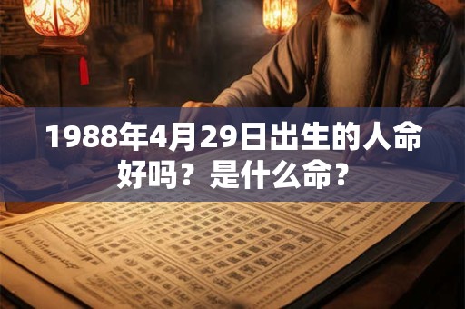 1988年4月29日出生的人命好吗?是什么命? 1988年4月29日出生的人命好吗?是什么命?
