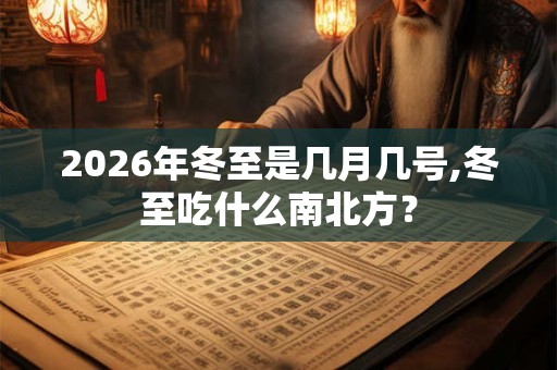 2026年冬至是几月几号,冬至吃什么南北方? 2026年冬至是几月几号,冬至吃什么南北方?