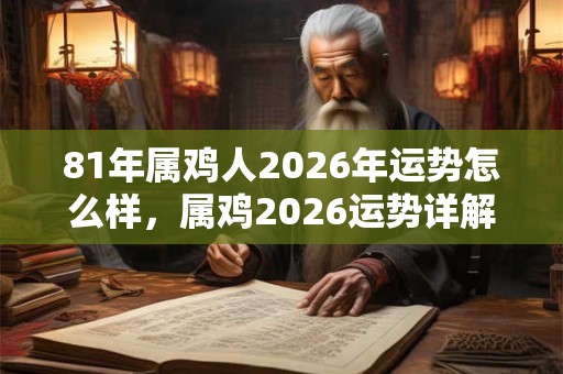 81年属鸡人2026年运势怎么样，属鸡2026运势详解