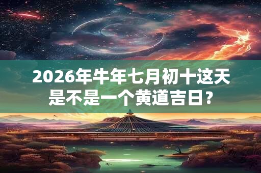 2026年牛年七月初十这天是不是一个黄道吉日? 2026年牛年七月初十这天是不是一个黄道吉日?