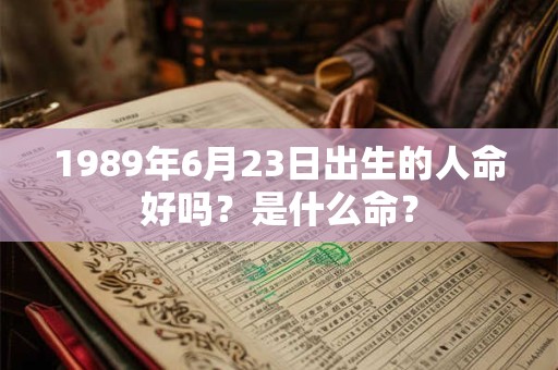 1989年6月23日出生的人命好吗?是什么命? 1989年6月23日出生的人命好吗?是什么命?
