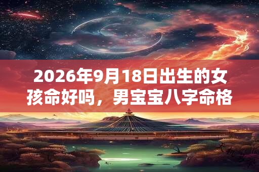 2026年9月18日出生的女孩命好吗，男宝宝八字命格
