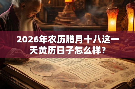 2026年农历腊月十八这一天黄历日子怎么样? 2026年农历腊月十八这一天黄历日子怎么样?