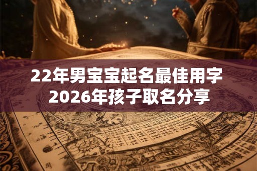 22年男宝宝起名最佳用字 2026年孩子取名分享 22年男宝宝起名最佳用字 2026年孩子取名分享