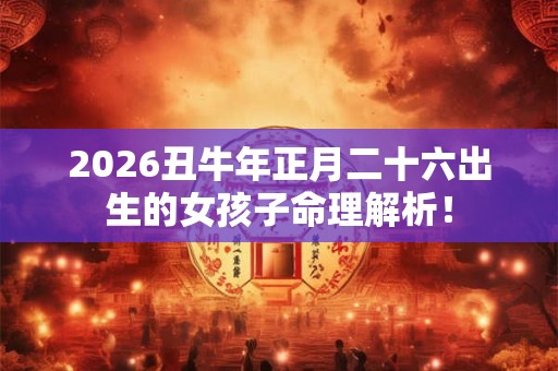 2026丑牛年正月二十六出生的女孩子命理解析! 2026丑牛年正月二十六出生的女孩子命理解析!