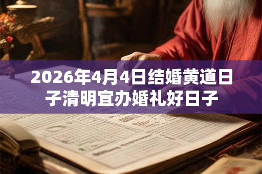 2026年4月4日结婚黄道日子清明宜办婚礼好日子