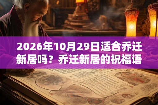 2026年10月29日适合乔迁新居吗?乔迁新居的祝福语 2026年10月29日适合乔迁新居吗?乔迁新居的祝福语