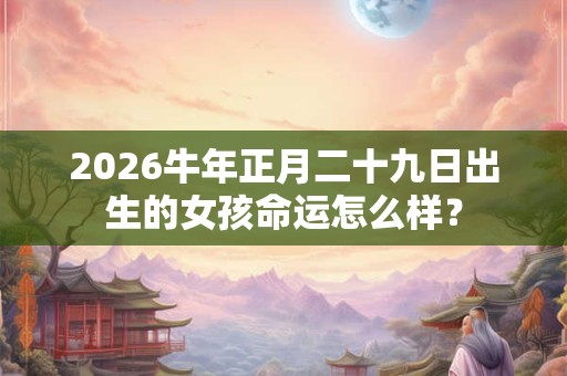 2026牛年正月二十九日出生的女孩命运怎么样? 2026牛年正月二十九日出生的女孩命运怎么样?