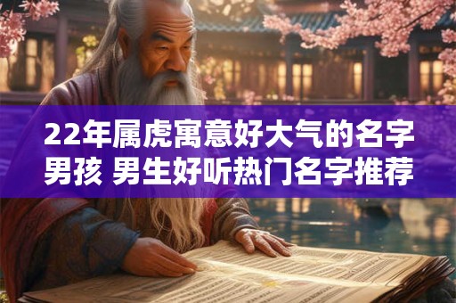 22年属虎寓意好大气的名字男孩 男生好听热门名字推荐