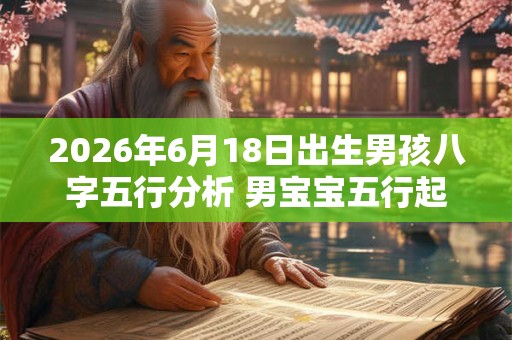 2026年6月18日出生男孩八字五行分析 男宝宝五行起名大全
