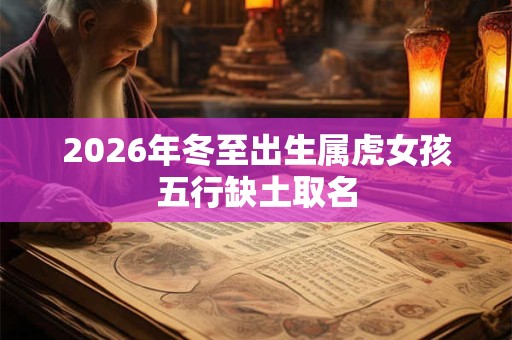 2026年冬至出生属虎女孩五行缺土取名
