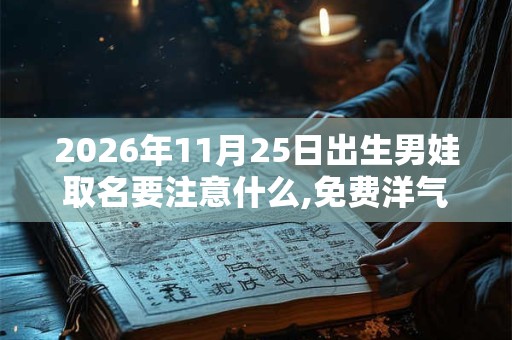 2026年11月25日出生男娃取名要注意什么,免费洋气名字推荐