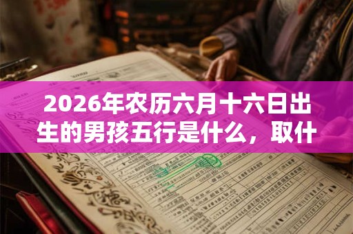 2026年农历六月十六日出生的男孩五行是什么，取什么名字好？