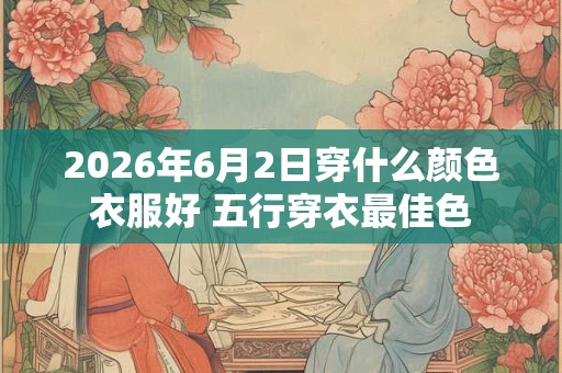 2026年6月2日穿什么颜色衣服好 五行穿衣最佳色 2026年6月2日穿什么颜色衣服好 五行穿衣最佳色