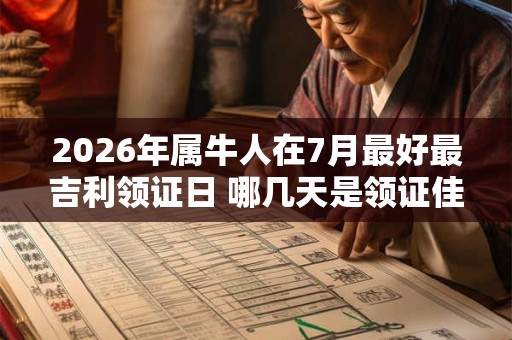 2026年属牛人在7月最好最吉利领证日 哪几天是领证佳日