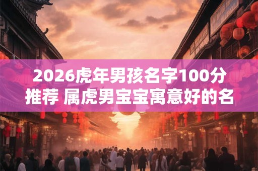 2026虎年男孩名字100分推荐 属虎男宝宝寓意好的名字 2026虎年男孩名字100分推荐 属虎男宝宝寓意好的名字
