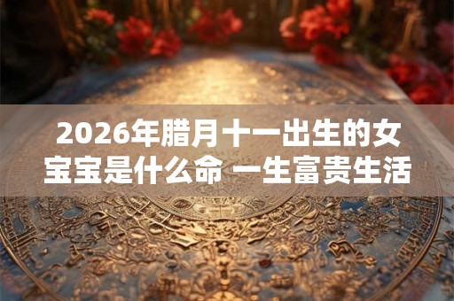 2026年腊月十一出生的女宝宝是什么命 一生富贵生活无忧