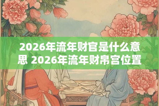 2026年流年财官是什么意思 2026年流年财帛宫位置