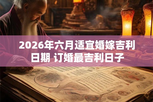 2026年六月适宜婚嫁吉利日期 订婚最吉利日子