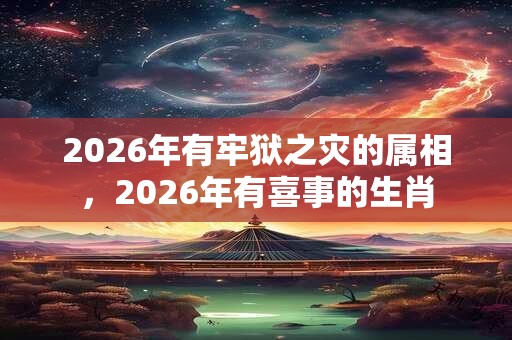 2026年有牢狱之灾的属相,2026年有喜事的生肖 2026年有牢狱之灾的属相,2026年有喜事的生肖